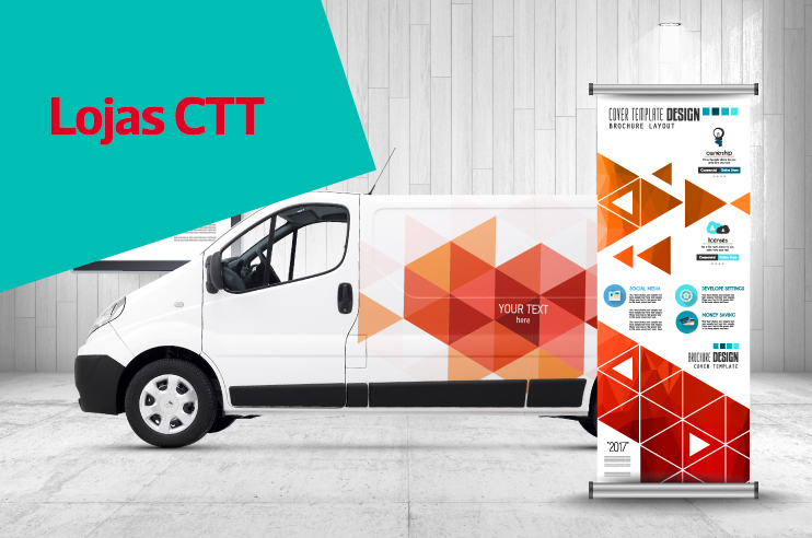 Carrinha e poster personalizado, para uma ativação de marca.